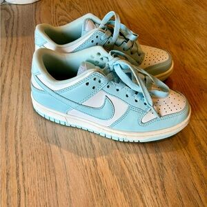 Light blue Nike low dunks